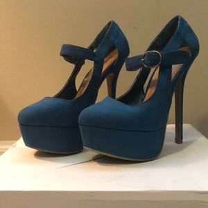 Teal Dress Heels sz 7